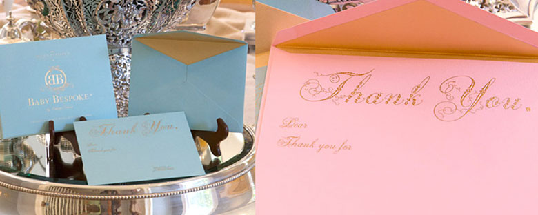 Gold Engraved Thank You Notes